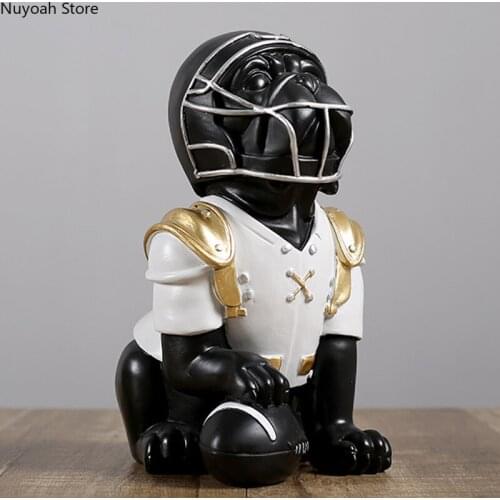 American Creative Animal Dog Decoration Modern Craft Sculpture Desktop Decoration Living Room Home Decoration Exquisite Gift