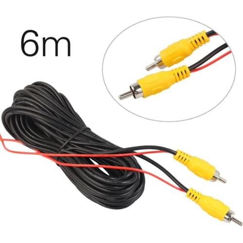 VODOOL 6m Car RCA CAR Reverse Rear View Parking Camera Video Cable RearView with Video Trigger Wire for All Car Accessories Wire