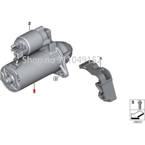 CAR assembly Aluminum bolt Starter motor 2011-b mwE63 630I E64 630I E60 523I E60 525I N52 E61 523I E61 525I N52 Starter motor