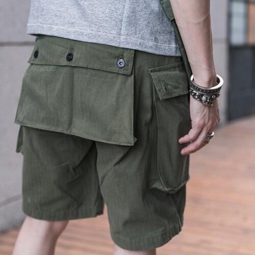 Bronson 1944 Model USMC 10oz HBT Cotton P-44 Utility Shorts Vintage Mens Military Tactical Shorts
