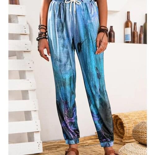 Summer Women Fashion Elastic High Waist Wide Leg Pants Streetwear Casual Female Soft Trousers Vintage Sportswear Hot Sale