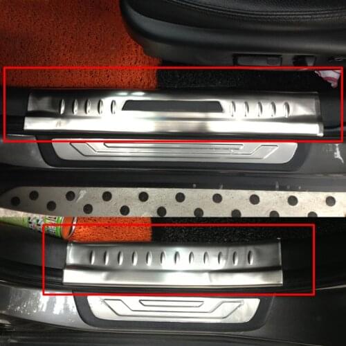 Chorme decorative escutcheon door sills thresholds for Kia Sorento 2013 2014 2015 car styling auto accessories