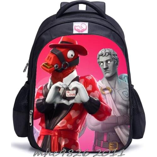 Cute Kids Fortnite Game 16 Inch Children School Bags Orthopedic Backpack Kids School Boys Mochila Infantil Catoon Bags