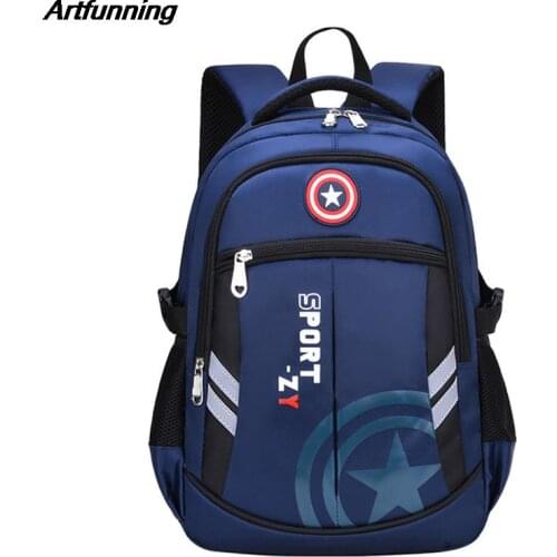 Artfunning Children Large Schoolbag for Teenager Girls Boys High School Book Bag Waterproof 2 Size Backpack free shipping