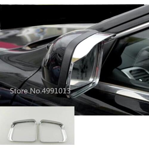 For Jeep Grand Cherokee 2014 2015 2016 2017 2018 Car Rear Rearview Side Glass Mirror Trim Frame Rain Shield Sun Visor Eyebrow