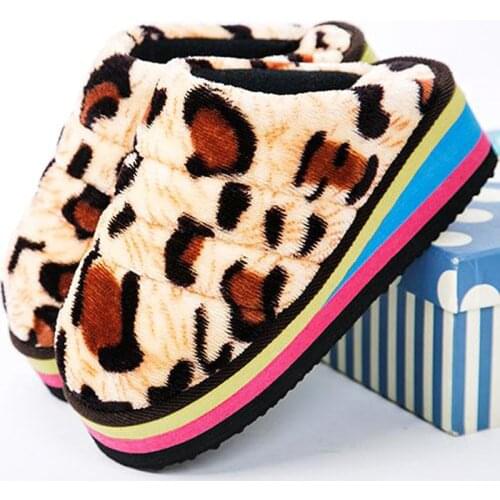 Home Slippers Women Plush 5cm High Heel Slipppers Australia Female House Indoor Bathroom Fur Slides Zapatillas Mujer