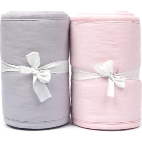 New Cotton Crib Protection Wrap Baby Anti-biting Solid Color Bed Fence Anti-collision Strip Cover Baby Safe Bedroom Supplies