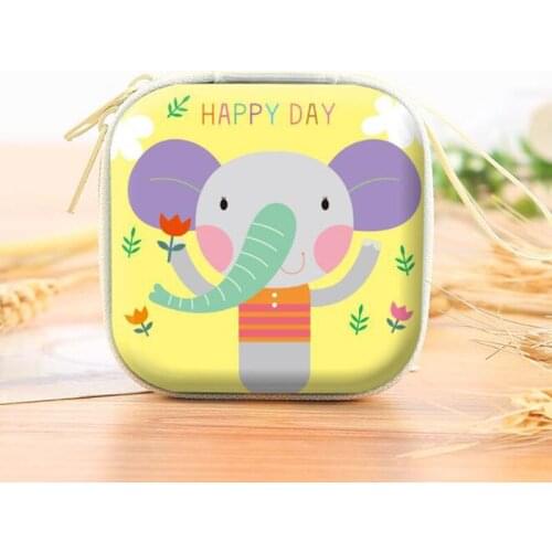 Lion elephant Coin Headset Cartoon Purse Key Plus Mini Bag Children Kid Boy Girl For Gift USB Cable Headset Mini Bag Key Wallet