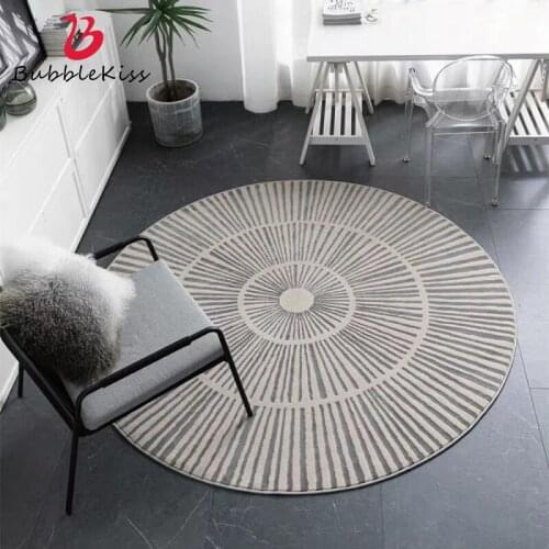Bubble Kiss Geometry Round Thick Lamb Wool Carpets For Living Room Nordic Bedroom Comfortable Home Decor Rugs Washable Floor Mat