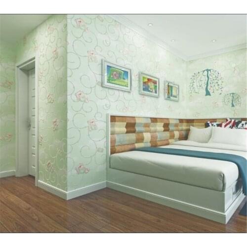 Wallpaper for walls 3 d Cartoon bear wallpaper blue pink blue sky white clouds boy girl bedroom 3d wallpaper papier Beibehang