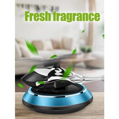 Car Airplane Air Freshener Solar Rotating Helicopter Car Perfume
