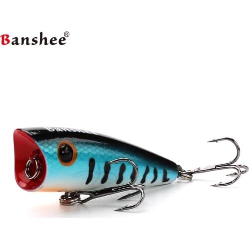 Banshee 60mm 8g Splash Machine VP01 Rattle Sound Hard Artificial Bait Wobbler topwater fishing lure Popper