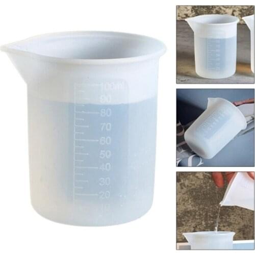 R58E 8 Pcs Silicone Measuring Cups Mixing Cup Resin Glue Tools Set UV Epoxy DIY Crafts Jewelry Casting Tools