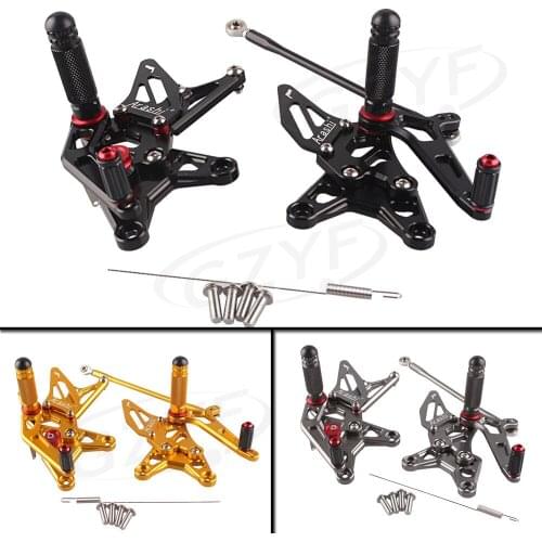Motorcycle Adjustable Rearset Rear Set Footpegs Foot Rest Peg For Kawasaki Ninja ZX6R 2009-2012 Pair Spare Parts