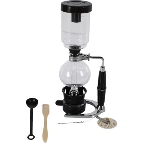 Hand Siphon Coffee Maker Pot Vacuum Coffee Brewer Siphon Durable Heat-Resistant Glass Coffee Machine Filter For Home Kitchen Use