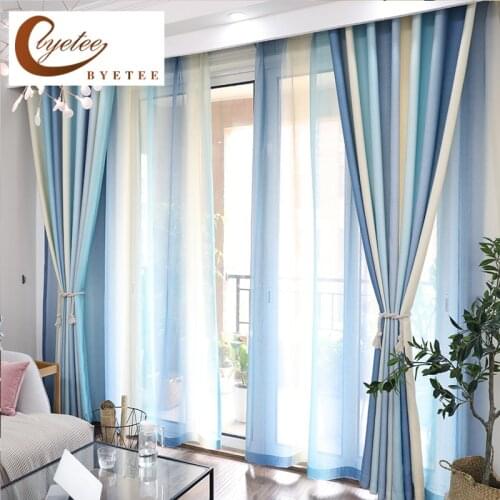 Patterned Kitchen Curtains For Window Door Curtain Living Room Modern Mediterranean Bedroom Blackout Curtains Drapes