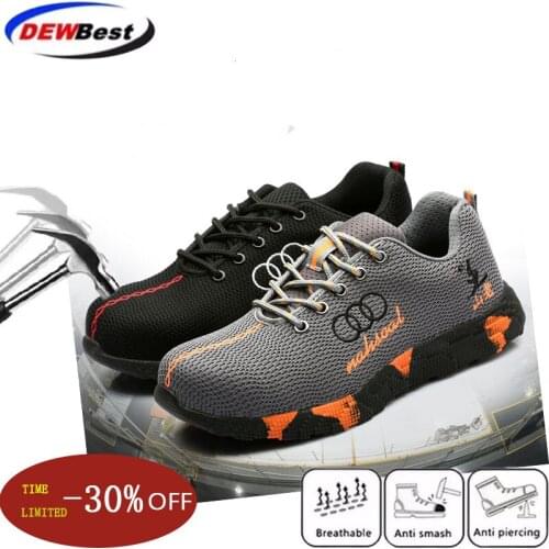 Outdoor Mens Breathable Hiking Shoes Insulation Anti-static Work Safety Shoes Labor Protection Shoes Anti-piercing flying Male