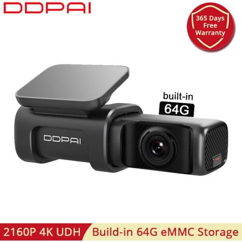 DDPAI Dash Cam Mini 5 2160P 4K UHD 64G DVR Android Car Camera Build-in Wifi GPS 24H Parking Auto Drive Vehicle Video Recroder