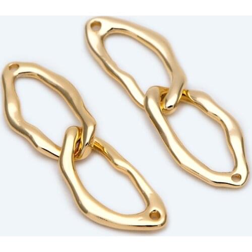 10pcs Gold Chain Connector Links, Bracelet Connector, Earring Findings, Jewelry Making, Diy Material, Jewelry Supplies (GB-2197)