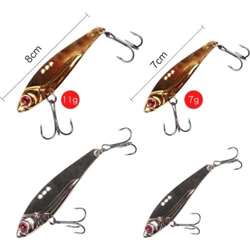 1PCS 7g 11g Metal Spoons Lure Spinner bait Swimbait Vibrating Jigging Fishing Lures Hard Baits Bass Fishing Tackle Accessories