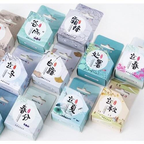 1pcs Ink and Paper Life 12 solar terms series and paper tape Creative tape