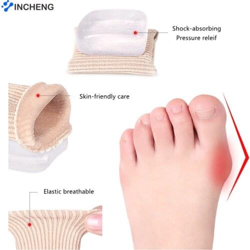 1 PC Toe Separator Hallux Valgus Bunion Corrector Orthotics Feet Bone Thumb Adjuster Correction Pedicure Sock Straightener Pads
