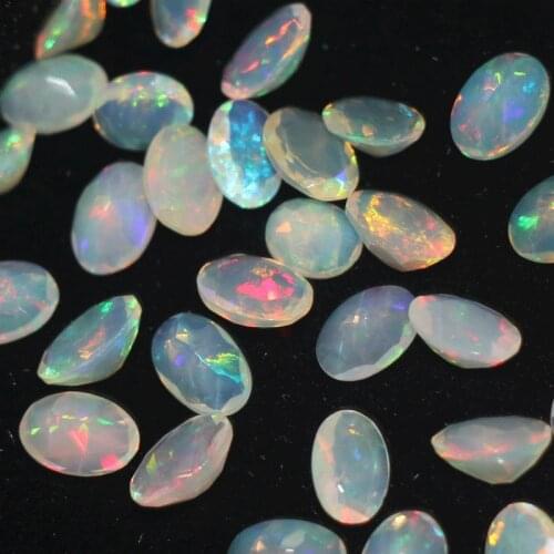 10Pcs,Opal Faceted Star Shape, Size,6.0X4.0mm natural stone （no