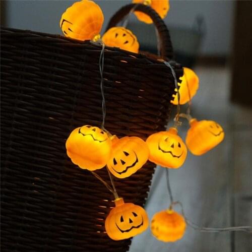10leds 20leds 30leds Pumpkin Light String Halloween Holiday Battery-Powered Party Decoration Light String
