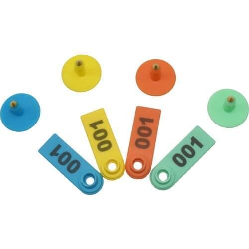 200 pcs farm animals livestock supplies sheep ear mark laser number 001-1000 copper head earrings animal supplies