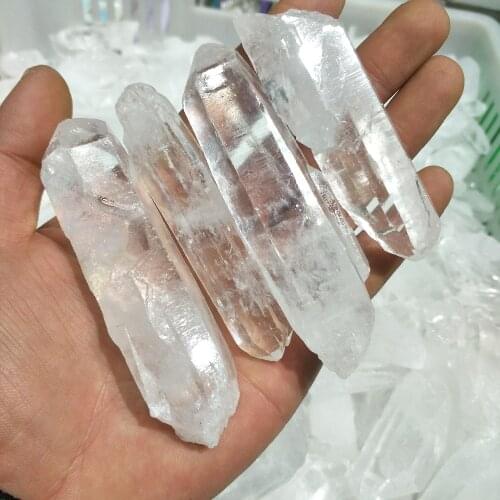 4pcs Natural Double end Lemurian Seed Quartz Crystal Point