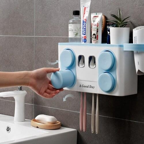 Automatic Toothpaste Dispenser, Multifunctional Bathroom Toiletries Storage Rack, Toothbrush Holder, Bathroom Accessories