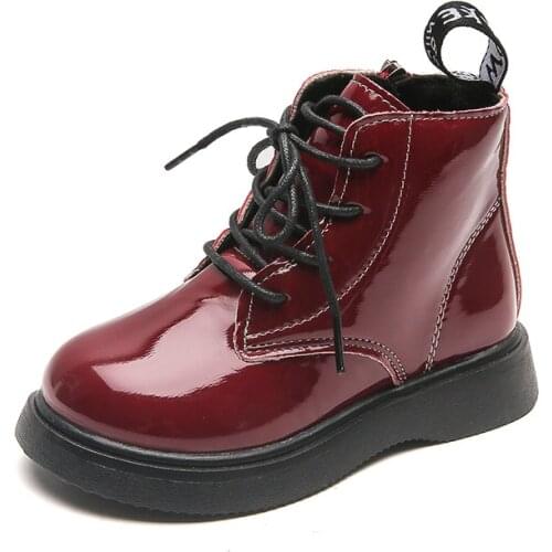 COZULMA Children Leather Martin Boots 2-12 Years Kids Waterproof Soft Sole Short Boots Baby Toddler Sneakers Ankle Boots 26-36