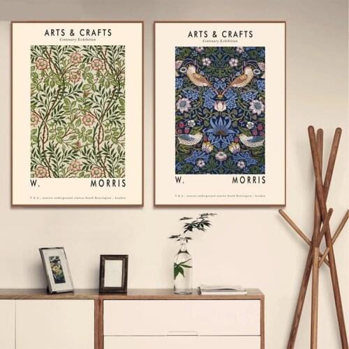 Arts & Crafts Floral Poster Wall Art Canvas Painting Green Plant Nordic Posters and Prints Decor Picture Modern Home Decoration