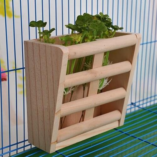 Wooden Hay Feeder Rack 15.5x8x15cm- Hay Feeder Manger Rack for Rabbit Guinea Pig Chinchilla And Other Small Animals