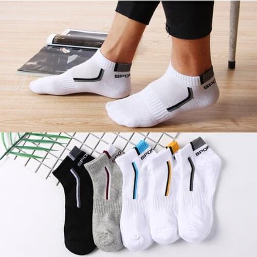 5 Pair Men Women Cotton Yoga Sock Comfortable Breathable Basketball Running Sport Short Sock Athletic Sock Slippers Average Size