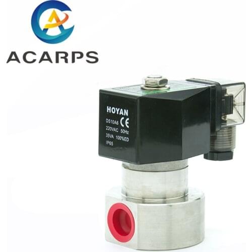 1/8" 1/4" High Pressure Stainless Steel Solenoid Valve 100bar/200bar 220V 110V 24V 12V