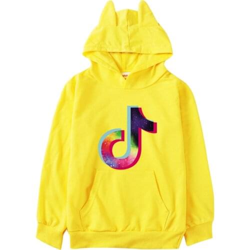 TIK TOK T-shirt spring childrens hooded sweater long-sleeved sweater hoodie baby boy girl autumn Keep warm Sweatshirt
