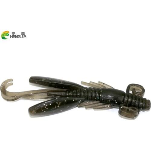 HENGJIA Fishing Lures Crazy Flapper 90mm/12g 10pc/Lot Craws Soft Lures Fishing For Fishing Soft Bait Shrimp Bass Bait Peche Gear