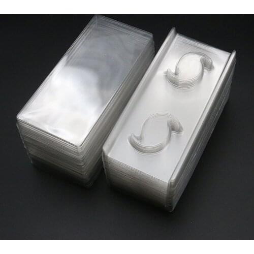 50-100pcs Square Eyelashes Packing Box Blank Eyelashes Case Plastic Package Transparent Lid Tray Eyelashes DIY Soft Packing Box