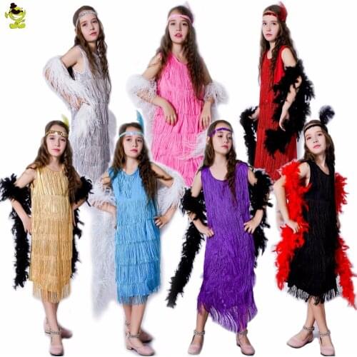 20S Flapper Child Costume Girls Flapper Costume Flapper Costumes For Kids 1920s Dress For Girls Halloween Costumes
