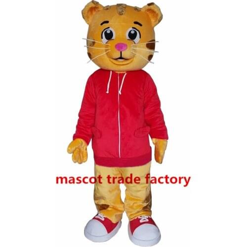 Hot Sell Like Hot Cakes Daniel Tiger Mascot Costume Daniel Tiger Fur Mascot Costumes fancy dress for birthday Halloween party