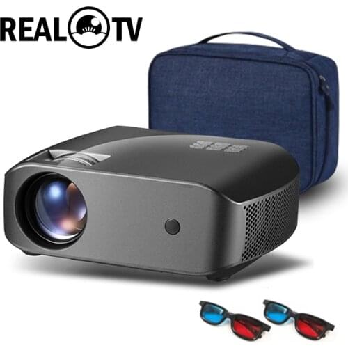 REAL TV F10 MINI Projector 2800 Lumens HD Video Beamer LED Projector Home Cinema Support 1080p HDMI USB with gift