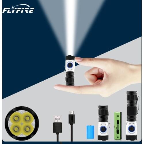 MINI flashlights Most Powerful Mini Tactical Led Flashlight Usb XPG3 Led Torch Waterproof FLASH Light LED Bulbs Hand Cap Light