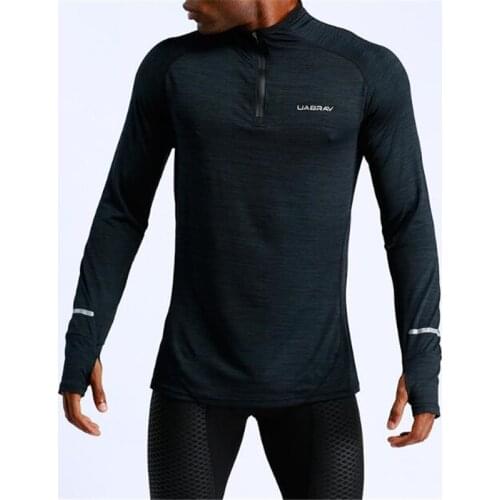 Mens Long Sleeve T Shirt Comfortable Fitness T-shirt Spring Slim Shirts Male Tops Leisure Bodybuilding Long Sleeve Quick-dry