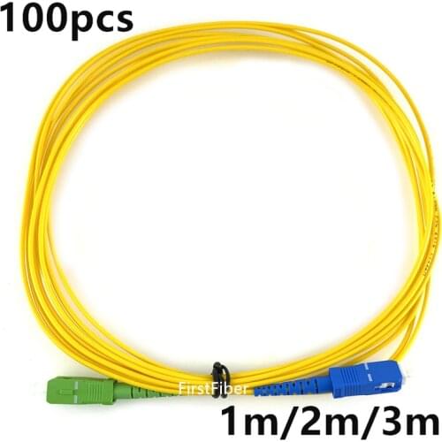 SC APC/SC UPC fiber Optical Patch Cord 100pcs Fiber Optic Patch Cable Single Mode Jumper G657A 1m 2m 3m