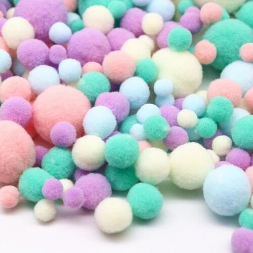 20 Grams of Macarons Color Fluffy Pompoms High Elastic Color Crafts Childrens Toys Home Decoration Sewing Supplies Accessories