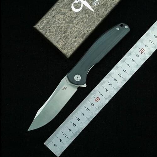 CH3516G10 Folding Knife D2 Blade G10+ Steel Handle Outdoor Camping Survival Kitchen Knife Fruit Knife EDC Tool