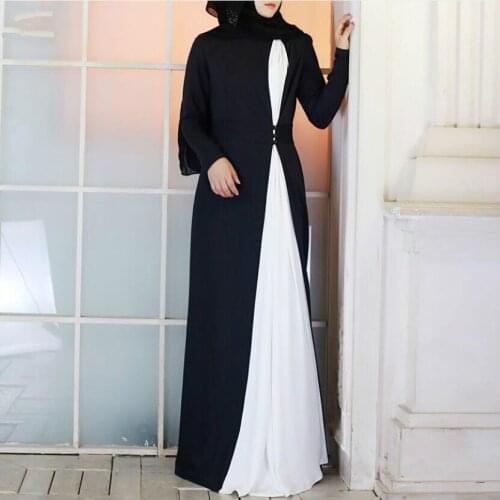 Modest Fashion Abaya Black Hijab Dress Muslim Women Clothing White Dresses Turkish Ropa Mujer Musulmana Robe Arabe Femme Elegant
