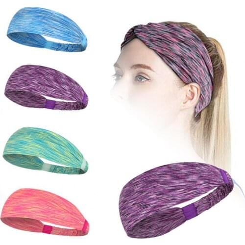 Sport Hair Band Unisex Anti-perspirant Multicolor Flexible Head Warp Sweatband for Summer Outdoor Running Fitness Yoga Sweatband
