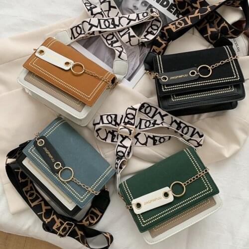 Womens Shoulder Bags Pu Leather Designer Luxury Messenger Bags Metal Buckle Crossbody Bags Purse 2021 Female Travel Handbags